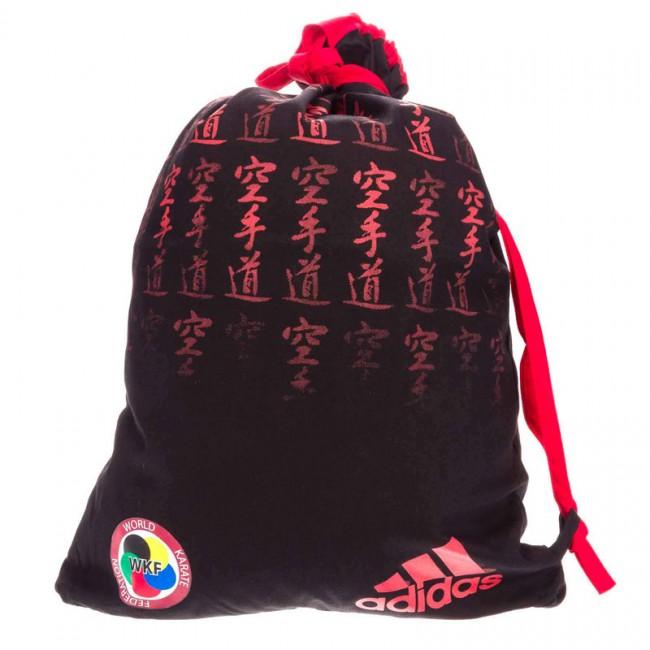 Y4443 ADIDAS BACKPACK WKF Approved Satin Backpack Black/Red 60X40