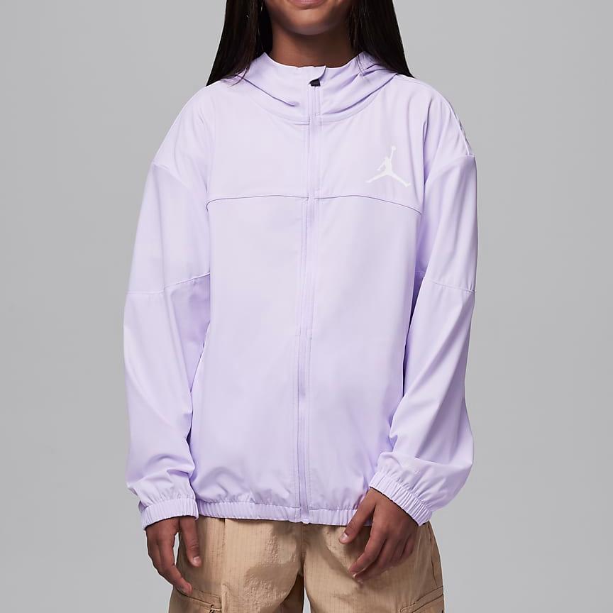 Jordan Simple Comfortable Hooded Jacket Kids Jackets Frost-Purple HM4593-574