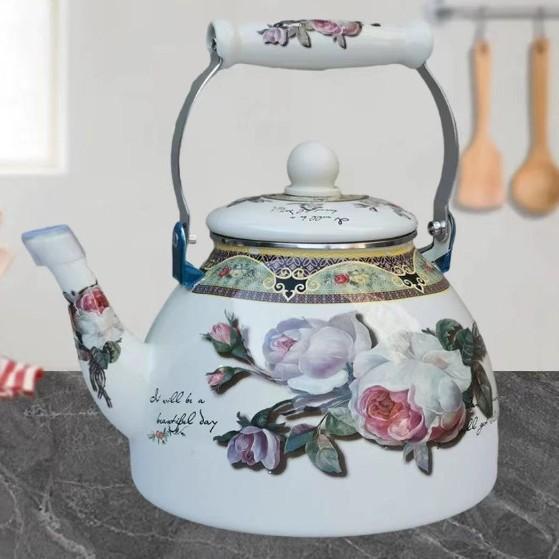 Enamel teapot Enamel enamel pot Kettle Boiling flower tea Induction cooker Universal