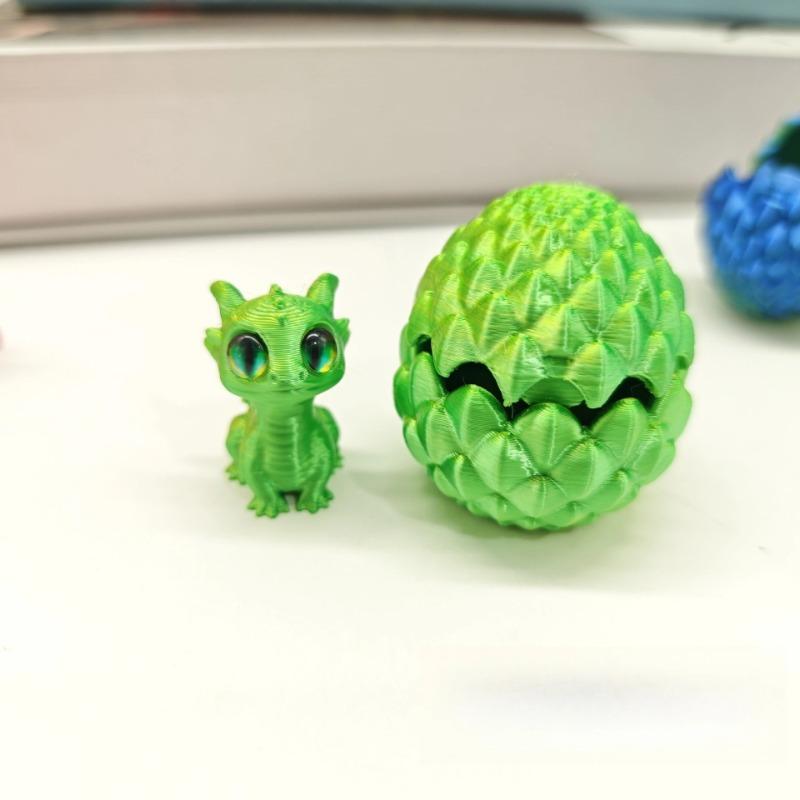 3D Printed Dragon Egg Figures Animal Toys Dragon Toys Simulation Eyes Home Accessories Desktop Decor Kids Toy Gift