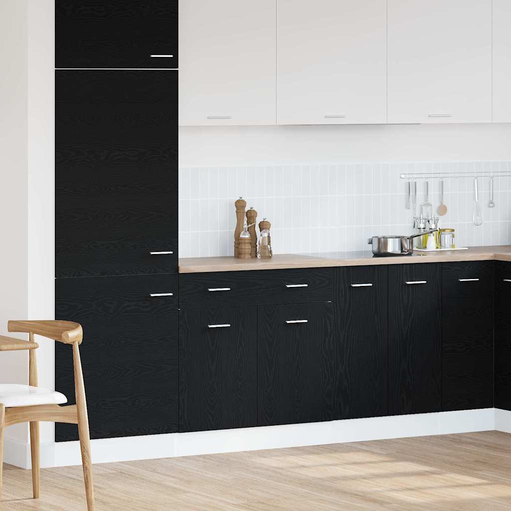 Hanging Cabinet with Shelf Black Oak Effect 80 x 31 x 81.5 cm