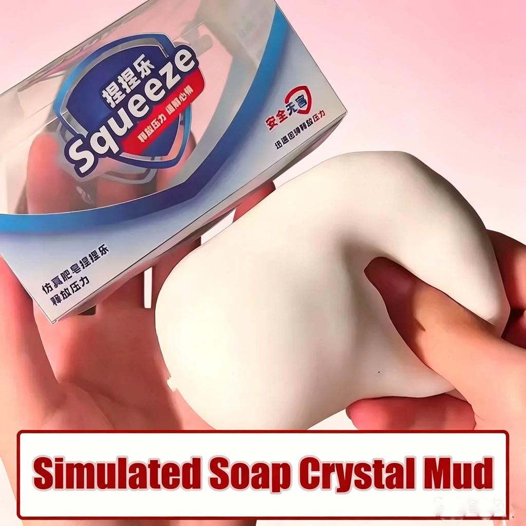 Asmr Crunchy Soap Ball Squishy, Round Block Filled Stress Ball, Sensory Fidget Toy For Hand Decompression & Anxiety Relief