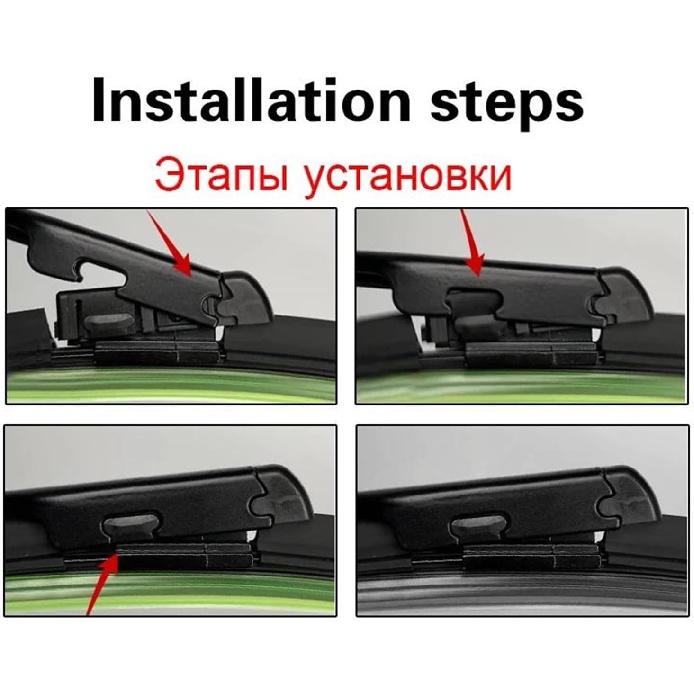 EDKAY Car Front Rear Windscreen Wiper Blades for Geely Azkarra 2021 2022 Atlas Pro NL-3 Accessories Wiper Blade Brushes Cutter Windshield Wiper Blade