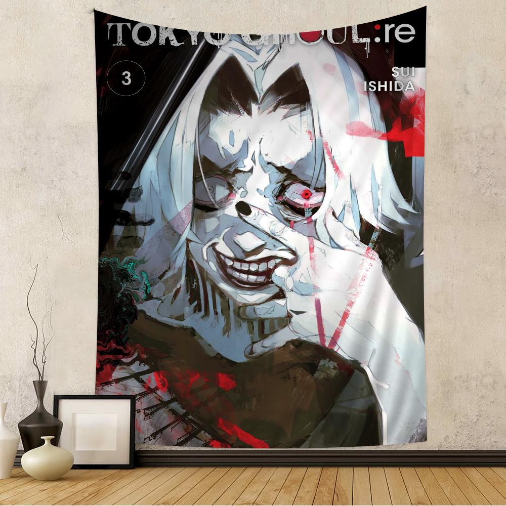 Tokyo Ghoul Ken Kaneki Nástěnná tapiserie Kanekiho probuzení Kagune Temná městská fantasy estetika Dekorace místnosti pro fanoušky Seinen anime