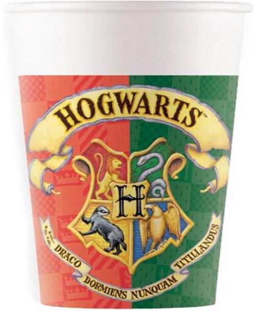 Kubeczki Hogwart Harry Potter Urodziny 200Ml 8Szt.
