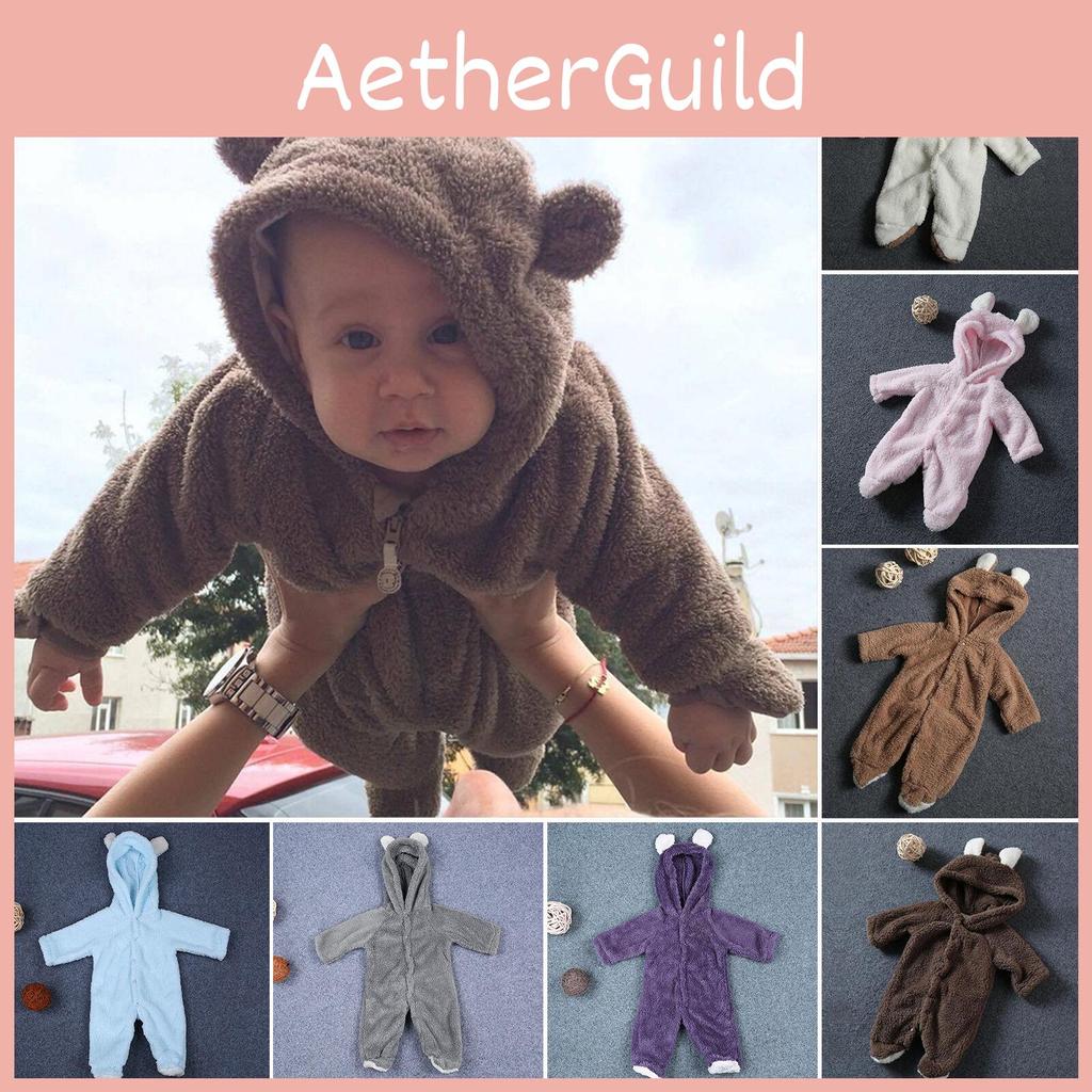Luxuriously Soft Newborn Baby Romper Hooded Jumpsuit For Boys And Girls
