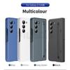 Skin Feel Matte for Samsung Galaxy Z Fold 6 5 4 3 Case with Tempered Film Pen Slot Capacitor Pen Folding Hinge Bracket Cover