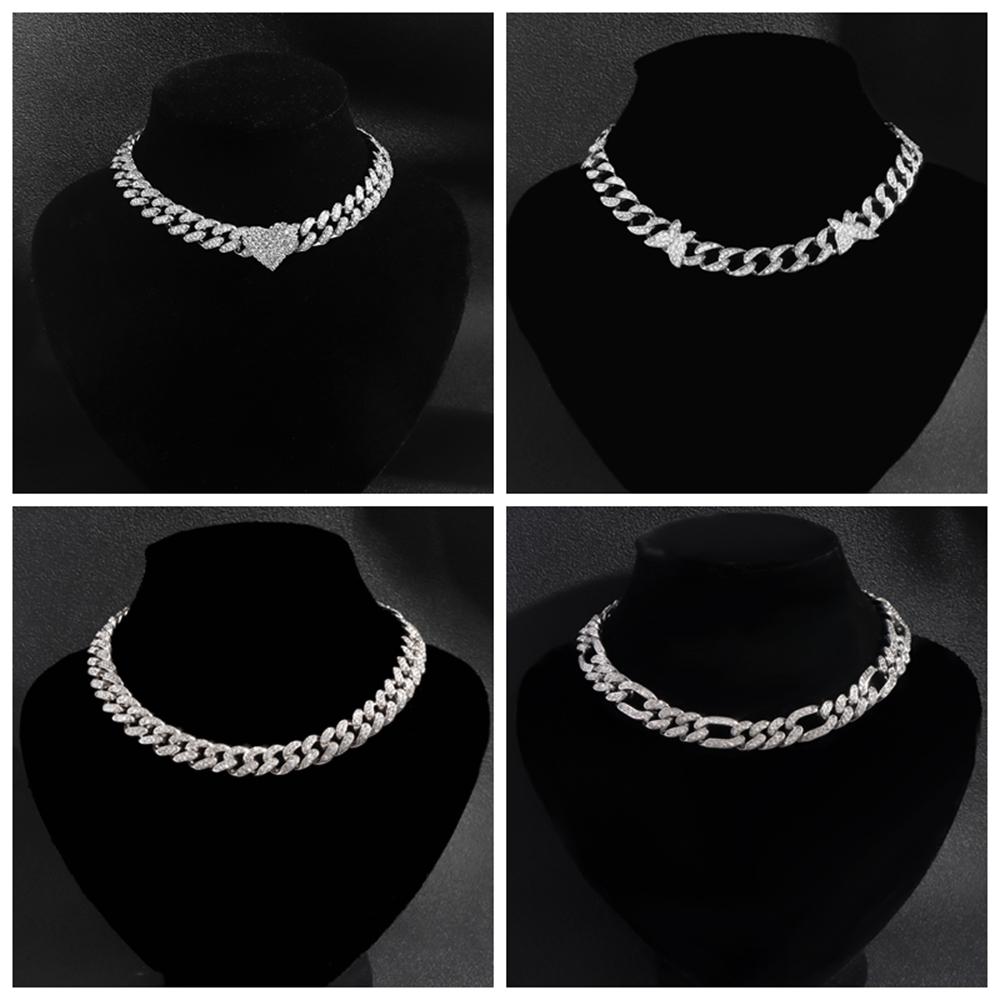 Collana Punk A Strati Con Maglie E Cerchi Intrecciati, Argento, Regolabile 46+5 Cm, Per Donne E Ragazze