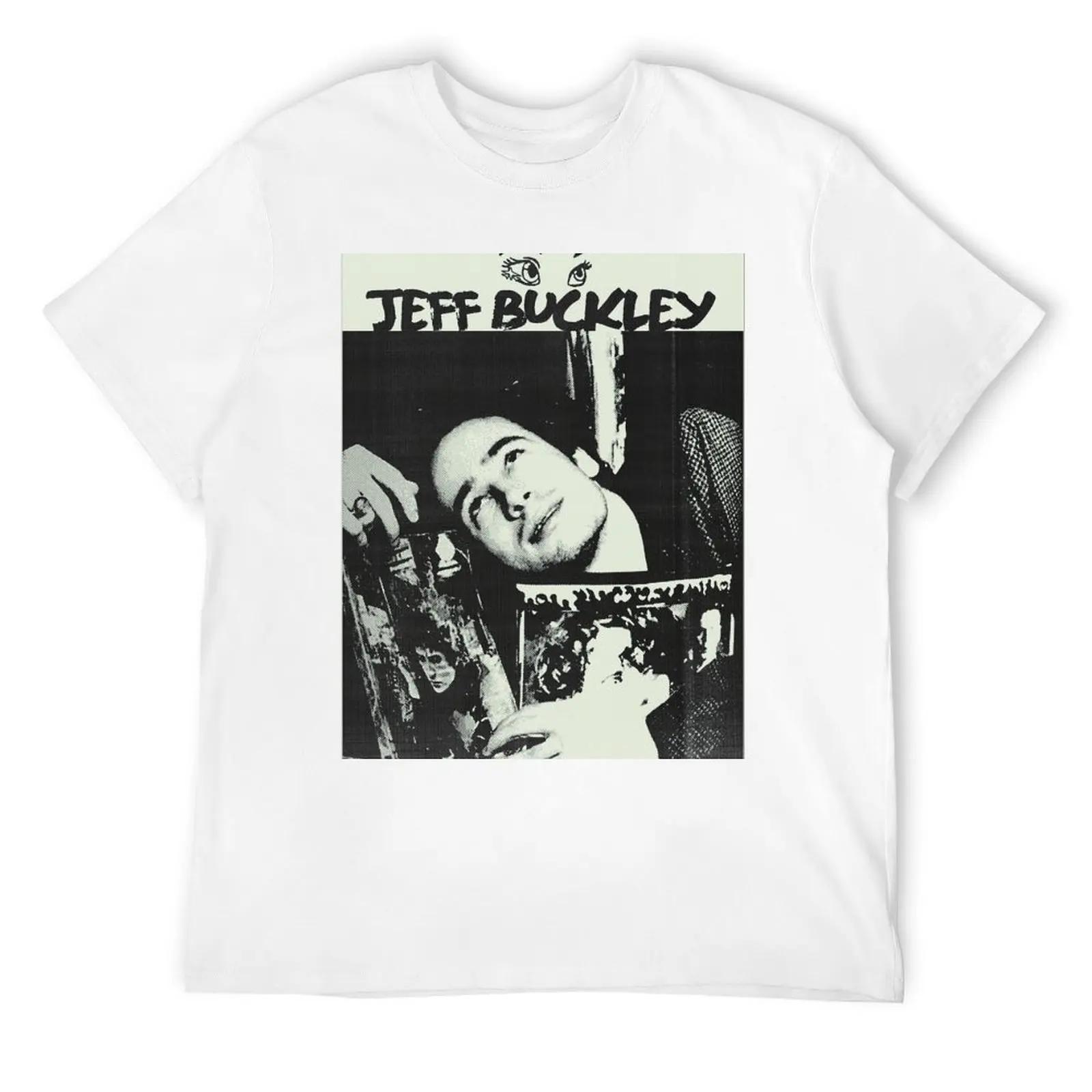 

Джефф Баклі Футболка Чоловічий Одяг Оверсайз Футболка з графікою Вуличний одяг Бавовняна футболка Чоловіча XL білий