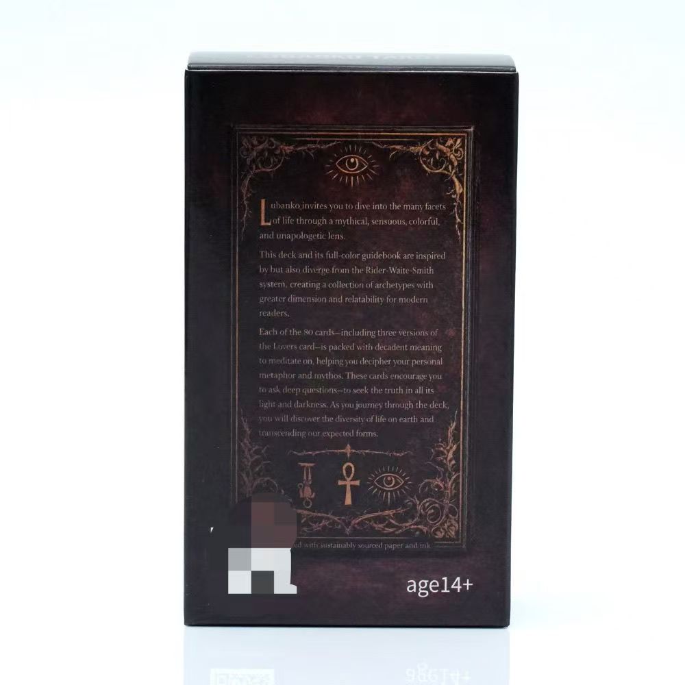 The Lubanko Tarot Deck – 80-Card Mythical & Sensuous Tarot Set for Modern Divination & Self-Discovery 10.3*6cm