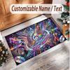 Music General Theme Soft Crystal Velvet Rug Custom Name & Text Print Non Slip Floor Rug for Bedroom Living Room