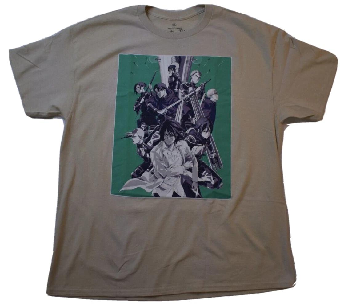 

Attack On Titan Final Season Mens Beige 2-Sided Shirt New S XL