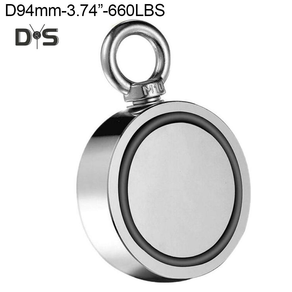 DYS TOOL SHOP Double Side Round Neodymium Eyebolt Salvage Fishing Magnet Equipment