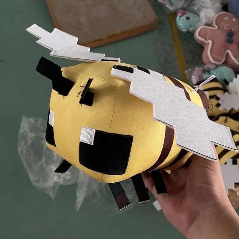 Yellow Bee Kawaii Plush Cartoon Game Minecrafte Wasp Stuffed Honeybee Stuffed Toy Honeybee Doll Kids Birthday Christmas Gifts