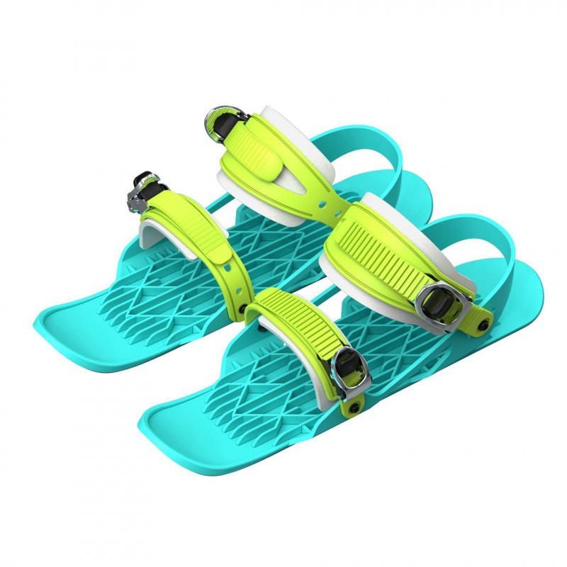 Mini Ski Skates Dual-Board Snow Adults Kids Freestyle Snowboard Shoes Nylon Aluminum Construction