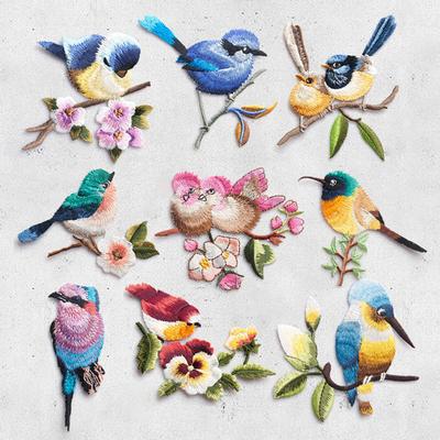 Embroidered Birds For Clothing Hat Coat Dress Pants Stickers DIY Sewing Decor Accessories