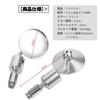 Round Bicycle Handlebar Bicycle Adjustable Reflector 7/8" Mirror, Wide-Angle Mirror, Wide-Angle (Silver)
