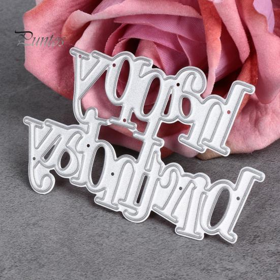 Happy Birthday Letter Metal Cutting Dies DIY Scrapbook Paper Cards Album Stencil