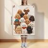 Fluffy Dog Friends Blanket Throw Cozy Pet Dog Picture Cute Nursery Toddler Baby Gift Idea Warm Xmas Decor Housewarming Gift