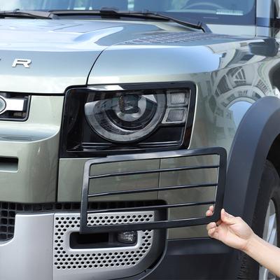 For Land Rover Defender 110 -2024 Stainless Steel Car Headlight Lampshade Protection Net Cover Accessories Car Modification