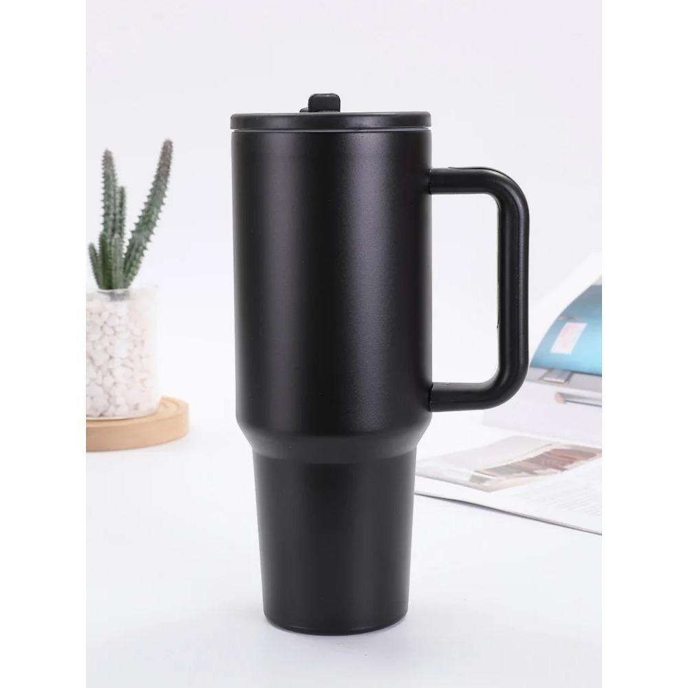 

4 цвета, фруктовый цвет, нержавеющая сталь, портативный складной стакан с присоской, высококачественный термос большой емкости с ручкой, creati 40 oz чёрный