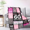 60Th Birthday Celebration Embrace Your Fabulous Age Multipurpose Customizable Blanket Customize Text Comfortable Texture Great For Sofa Couch Office