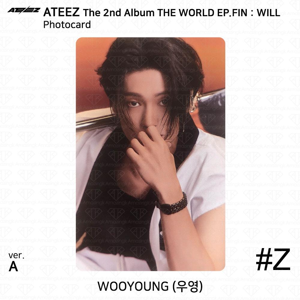 

ATEEZ The 2nd Album WORLD EP.FIN WILL Наклейка для фотокарты Версия A. КПОП К-ПОП Wooyoung - #Z Photocard