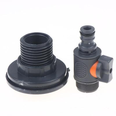 Pvc Water Barrel Adapter, Durable Water Tank Adapter With Valve, Quick Installation Rainwater Collection Connector Kit
