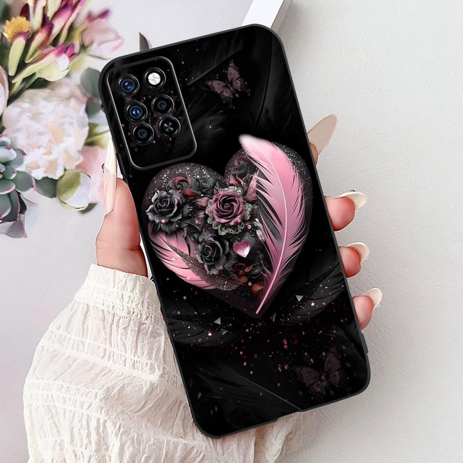For Infinix Note 10 Pro Note10 Elegant Butterfly Cat Printed Phone Case For Infinix Note 10 10Pro NFC Black Silicone Soft Cases