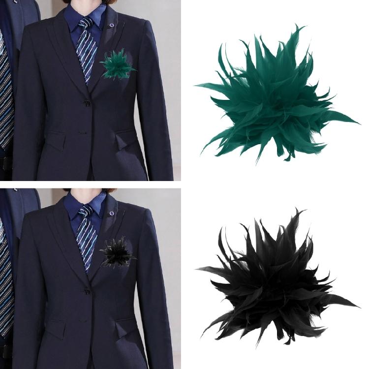 Spilla Fiore di Piuma per Celebrazione Banchetto Bomboniera Corsage Floreale & Spilla