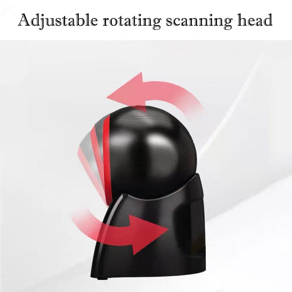 Platform Barcode Scanner 1D 2D Desktop Bar Scanner Hands-free Barcode Reader Store Product Qr Code Reader