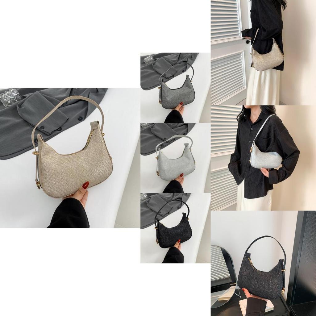 Stylish Crescent Shoulder Bag For Everyday Use Trendy Mid-soft Synthetic Leather