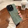 Luxury Matte Leather Phone Case for IPhone 16 15 14 13 12 11 Pro Max Plus Lens Protection Shockproof Silicone Soft Back Cover
