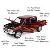 1:32 HILUX RAM MAMMOTH Model Car Toy Alloy Diecast Sound Light Pull Back Shock Absorption Off-road Pickup Vehicle Boys Gifts