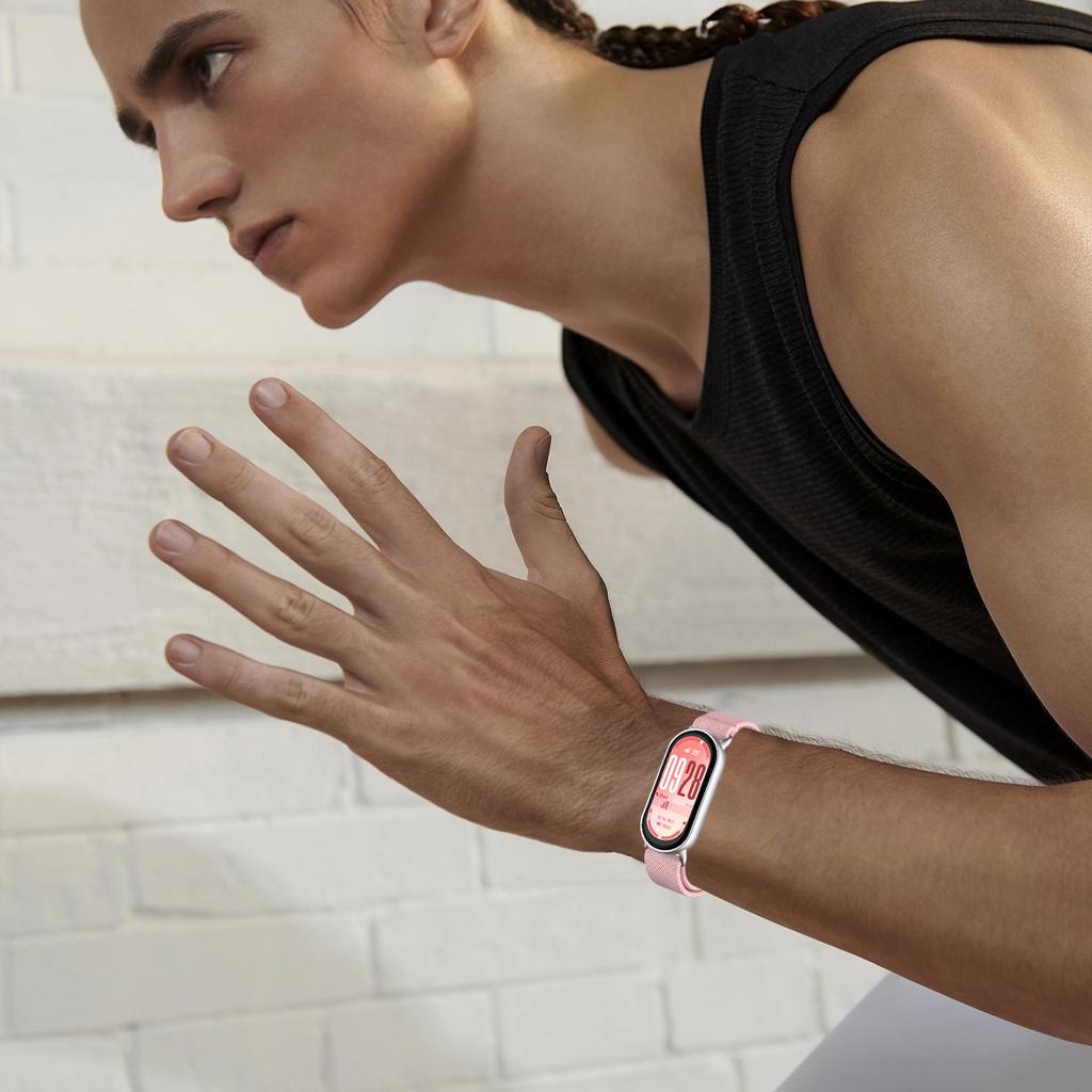 Elastic Nylon Band For Xiaomi Band 10/9/8 Magnetic Braided Sport Band For Miband 10 9 8 NFC Smartwatch Replacement Bracelet