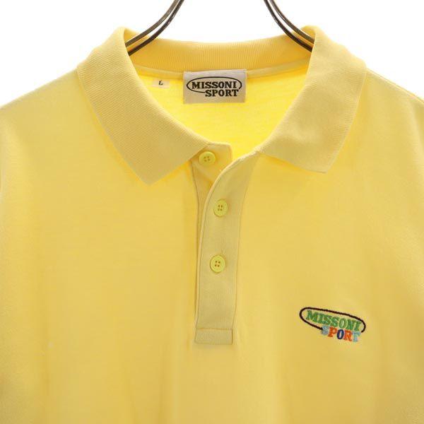 Missoni Long sleeve Polo shirt L yellow Kanoko fabric Men's Used
