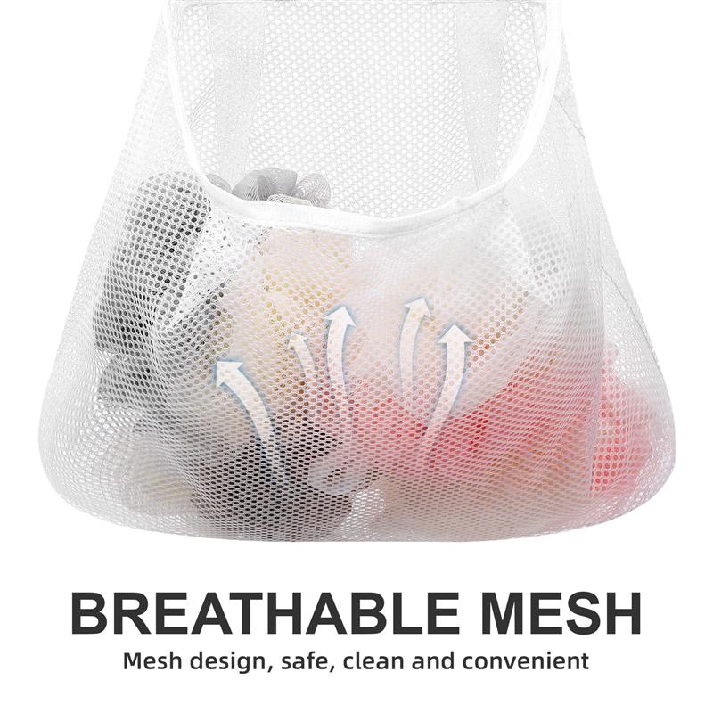 NEW Laundry Basket Versatile Clothespin Bag Fruit Holder Home Storage Washable Hanging With Hook Peg Bags Laundry Storage Net