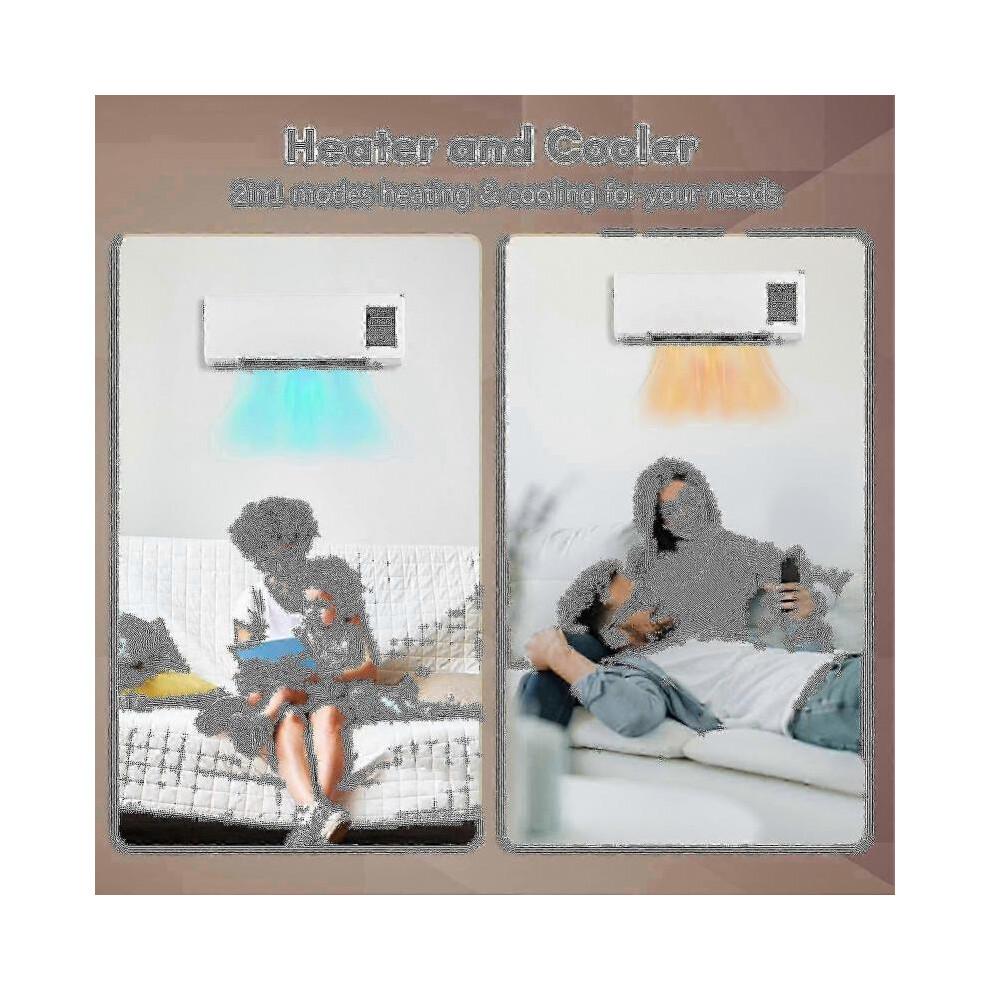 Draagbare Verwarming en Airconditioner Combinatie Wandmontage Bureau 2-in-1 Elektrische Verwarming Airconditioner voor Huishouden Slaapkamer Verwarming en Koeling met Timer