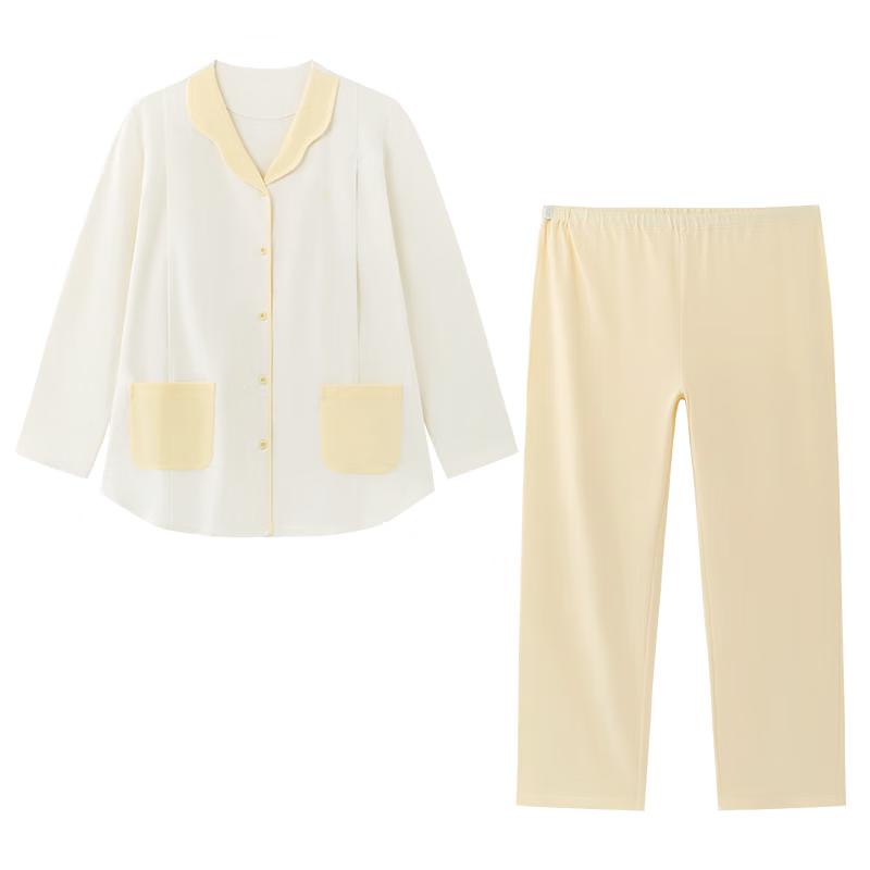 Purcotton 7A Anti-Bacterial Maternity & Postpartum Nursing Pajama Set M