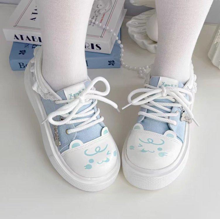 House cute soft girl canvas shoes women soft cute comfortable ins wind lolita potter college single shoes women lolita