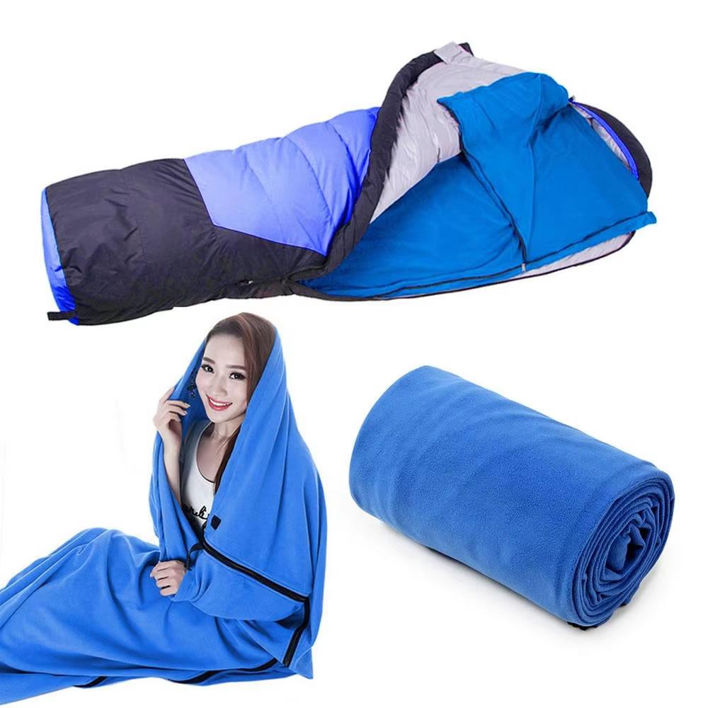 Fleece Sleeping Bag Outdoor Sleeping Inner Liner Equipped Ultra Lightweight Camping Hiking Climbing Essential Warm Dirt Proof