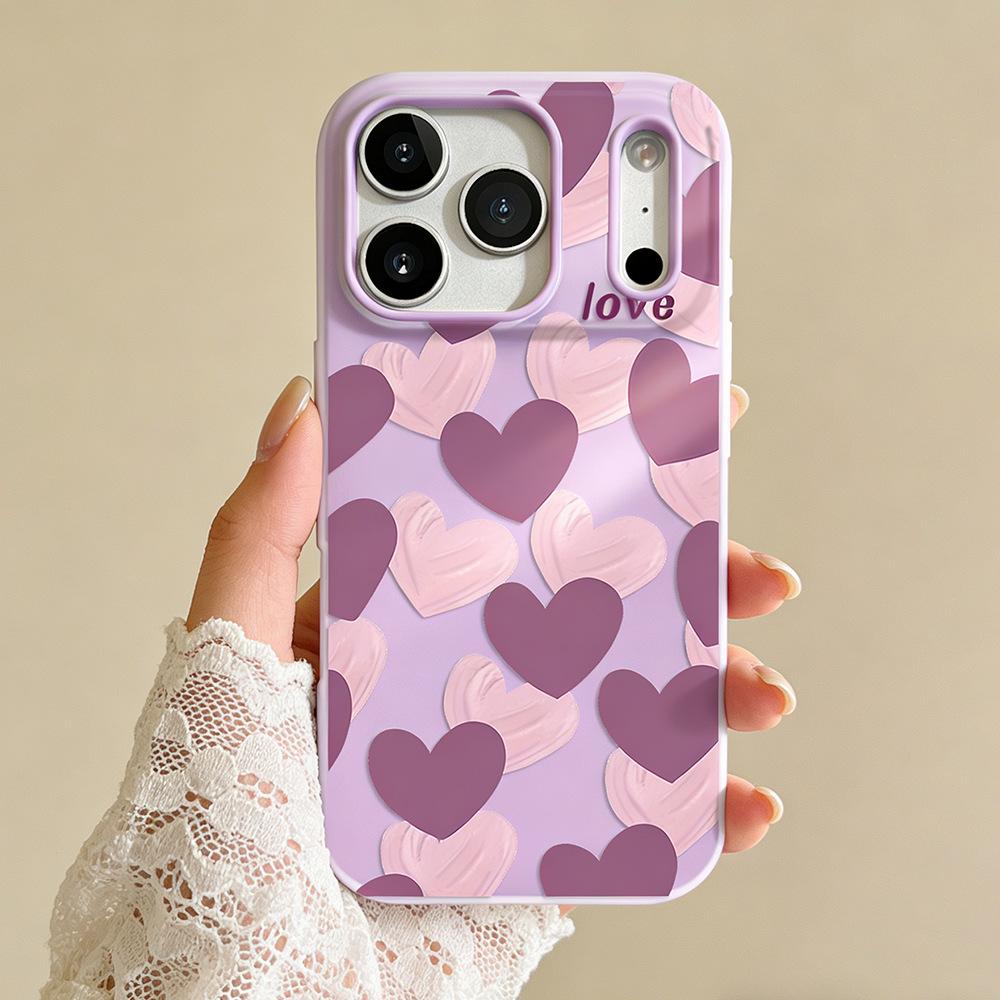 Purple Love Applies To Apple Huawei Vivo Xiaomi Oppo Honor 2-in-1 Mobile Phone Case iPhone17/16