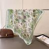 Small 70cm Square Floral Print Designer Women Silk Scarf Scarves Bandana Hijab Neckerchief Shawl Hair Band Foulard Luxury