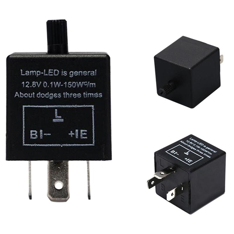 New·1PC Flasher Relay CF14 3 Pin Adjust 12V LED Flasher Relay Car Turn Signal Indicator Blinker Light Relays 5