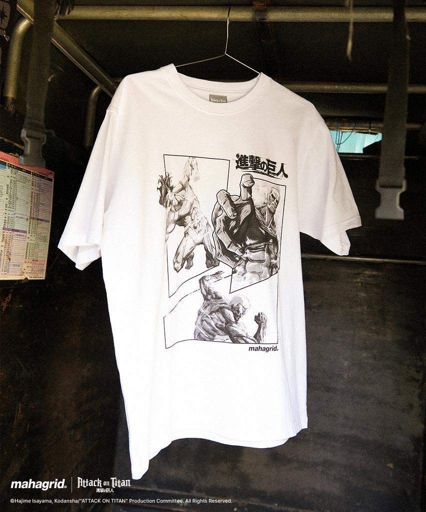 MAHAGRID [Attack On Titan] Aot Poster Tee White(Mg2Gmmt503T)