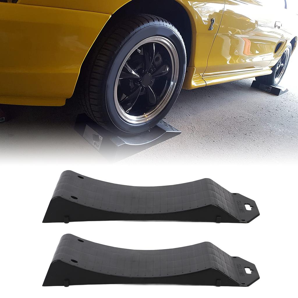 2 Stück Reifenschoner Rampen Heavy Duty Starke Tragfähigkeit Rutschfest für Auto LKW SUV Wohnmobil Anhänger