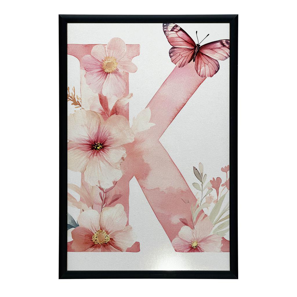 K Jak Kwiaty - Plakat Dekoracyjny Dla Dzieci K Jak Kwiaty - Plakat Dekoracyjny Dla Dzieci, 70X100 Cm, Rama Drewniana Ciemny Brąz, Papier Matowy 230 Gs