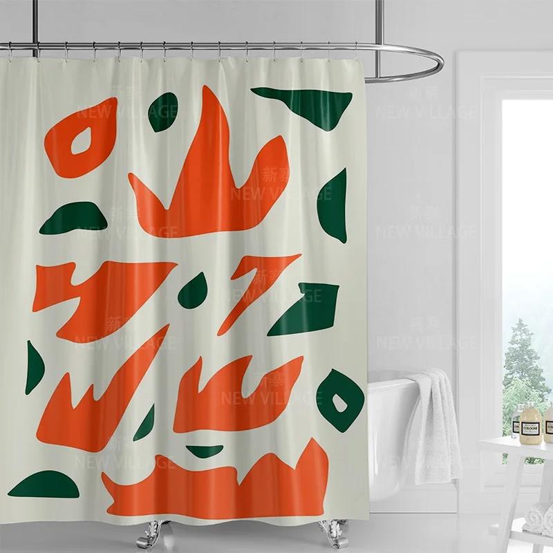 Abstrakcyjna Zasłona Prysznicowa z Graffiti Można Prać w Pralce Odporna na Wycieranie Nordycka Dekoracyjna Zasłona Prysznicowa do Rodzinnej Łazienki 180x200