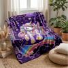 Fairy Unicorn Rainbow Theme Blanket Lightweight Warm Flannel Blanket Decorative Throw Blanket for Home Decoration