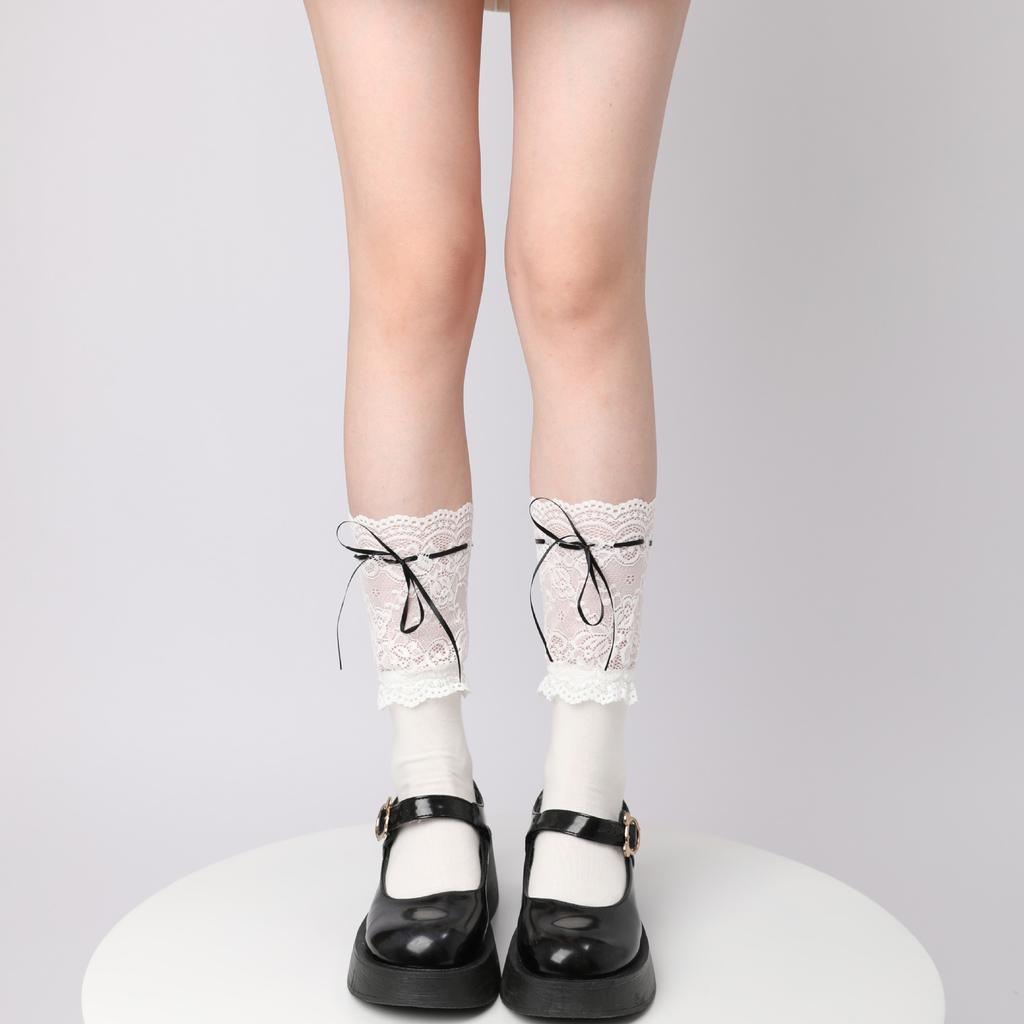 Spring and autumn long socks, over-the-knee socks, lace Lolita slouch socks jk Sock-tied calf boots with sock stitching lolita Socks